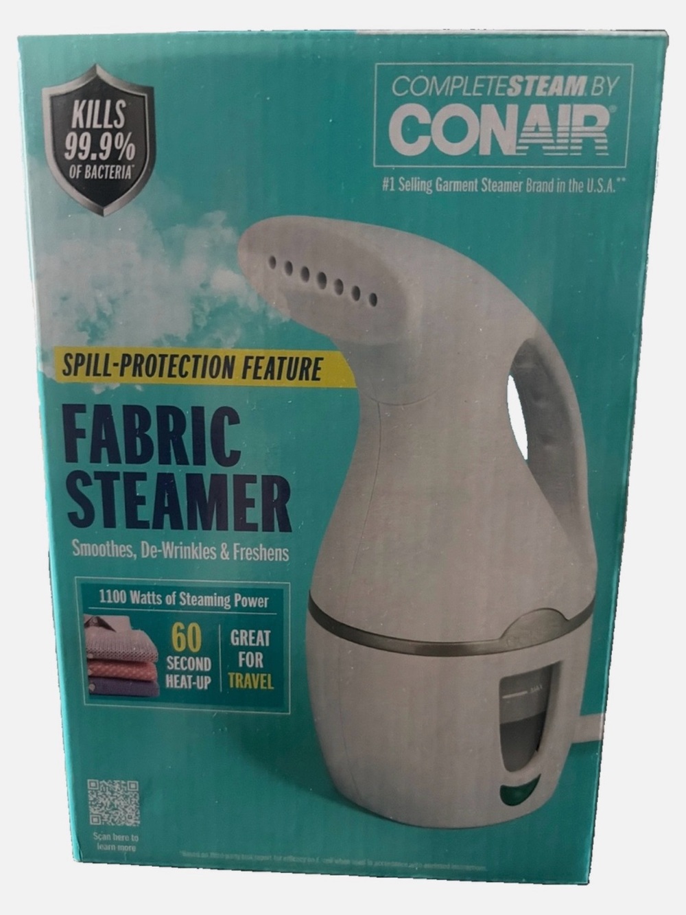 Conair White Fabric Steamer - Portable Garment Steamer